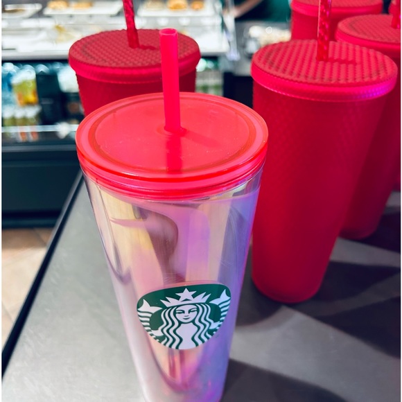 Starbucks Pink Sweet Pea Dichroic Tumbler Cup 2023 Peony 24oz Target Exclusive - Picture 9 of 10